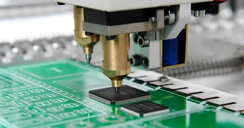 SMT nitrogen generator providing pure nitrogen gas to an SMT reflow oven during PCB circuit board assembly